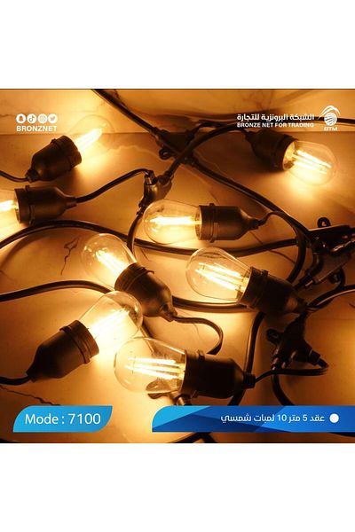 Generic عقد لمبات زينة بطول 5 متر غير قابلة للكسر