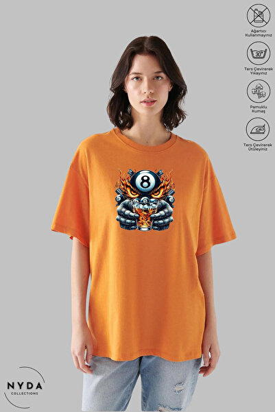 Nyda Collections Unisex majica kratkih rukava sa širokim izrezom, pamučna, sa...