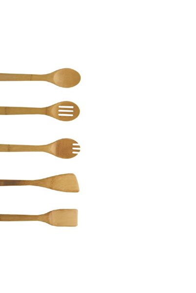 Bien Servi 5-Piece Bamboo Kitchen Utensil Set with Holder