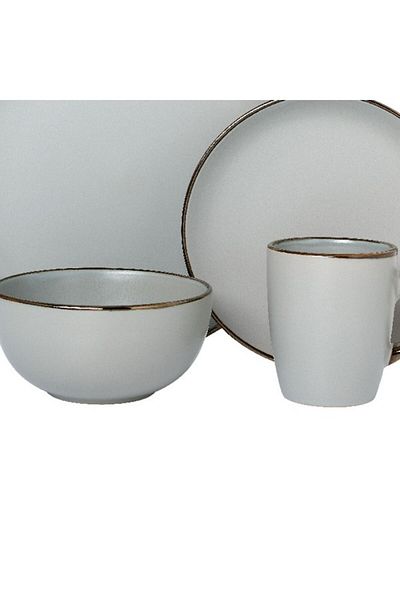 Bien Servi 16-Piece Elegant and Modern Design Stoneware Dinner Set