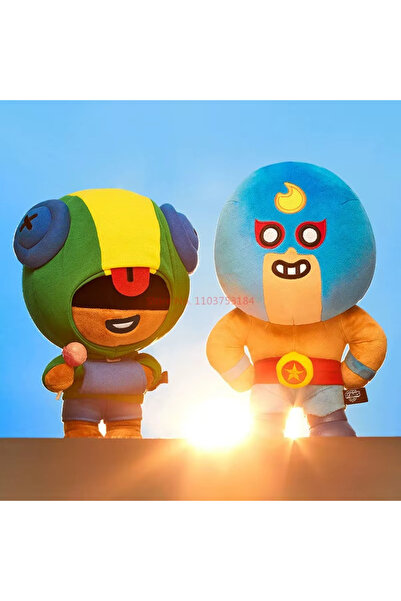 CeymSTecH Brawl Stars Oyun Karakteri EL Primo Yeşil Renk Peluş Oyuncak 22 cm