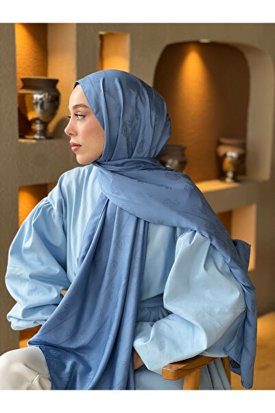 Modakaşmir Şal cu model de migdale din seria Jacquard mătăsos