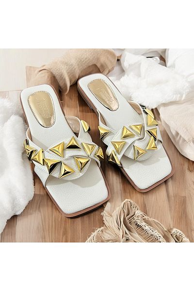 myshoes Παντόφλες Eni season με πέτρες