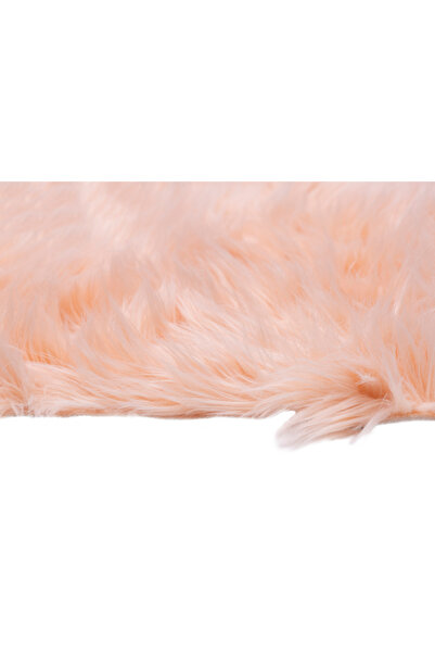 Homelux Sheepskin Rug, Rectangular, 60X90, Plain, Dusty Pink, Acrylic, Polyester