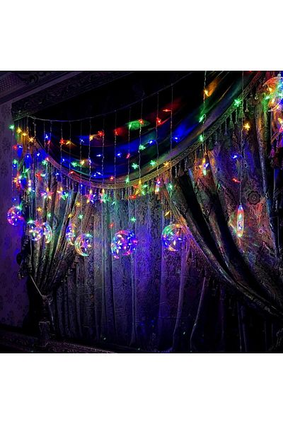 Generic ليد زينة رمضان نجمة وهلال ملون
