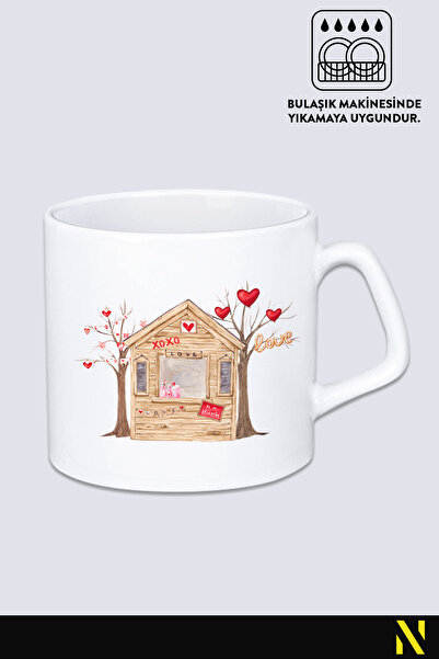 nilizma كوب منقوش على شكل قلب