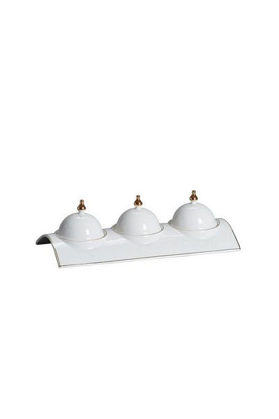 One More 3-Compartments High Quality Date Bowl 36.3cm