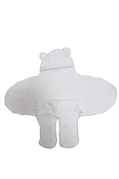 İpek Tekstil For 0-6 Months Baby; Double Layer Swaddle and Sleeping Bag, Hooded Wellshoft Knitted Fabric Plush Blanket