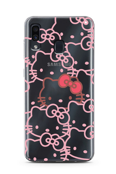 moonset Samsung Galaxy A20 / A30 Uyumlu Hello Kitty Tasarımlı Baskılı Şeffaf ...