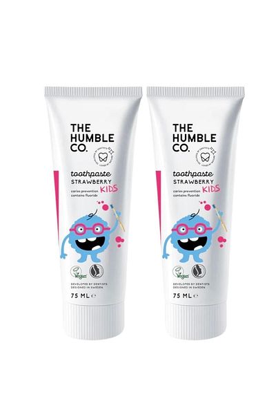 The Humble Co. Unisex Children's Strawberry Flavored Humble Toothpaste - 75ml x2 Pieces