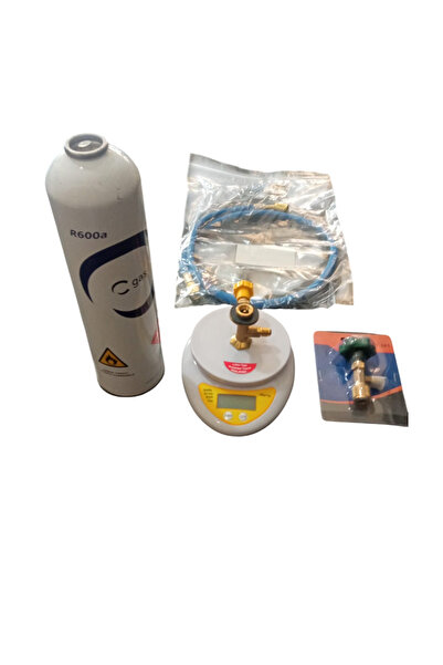 Ermiya Soğutucu R600a Gaz Verme Seti Gaz - Vana - Hortum - Terazili Tüp Deste...