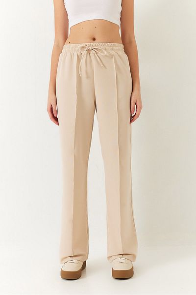 Bianco Lucci Damen-Doppel-Palazzo-Hose mit elastischem Bund und Krawatte 4009 60271030