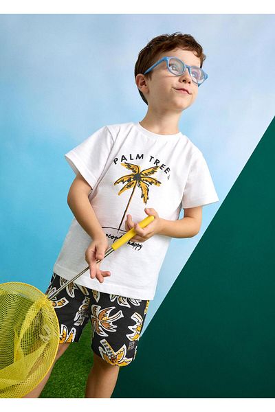 MAYORAL Boy's Printed Combed Cotton Shorts Set