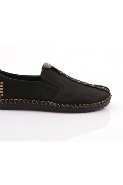 JAMES FRANCO Jf-4622 Men's Genuine Nubuck Leather Hand Saddle Stitched Casual Laceless Shoes