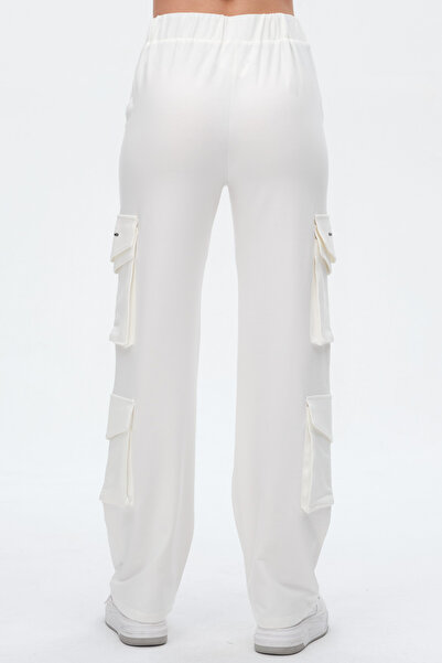 Sogo Ekru PANTOLON KARGO CEPLİ CEBİN ÜSTÜNDE SOGOBRAND BASKILI