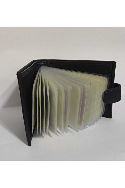 firdevsi hobi шкіряний горизонтальний гаманець з 20 прозорими відділеннями для карток