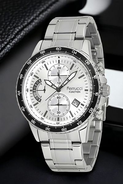 Ferrucci Fcf.13689fm.03 - Men's Silver-white Color Wrist Watch and Bracelet Zmfer149