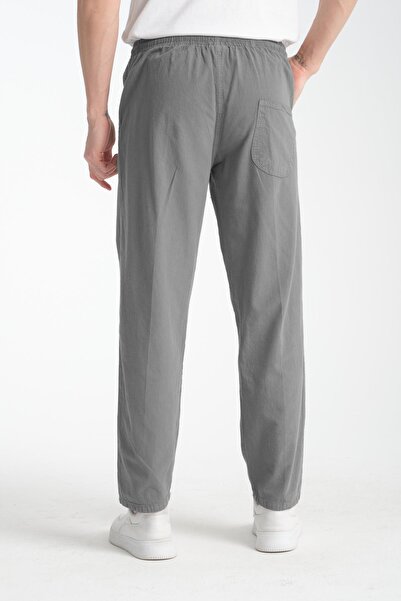 Mutlu City Erkek Hambez Lastikli Yüksek Bel Rahat Kalıp %100 Natural Pamuk Ham Bez Eşofman Alt Pantolon 2188