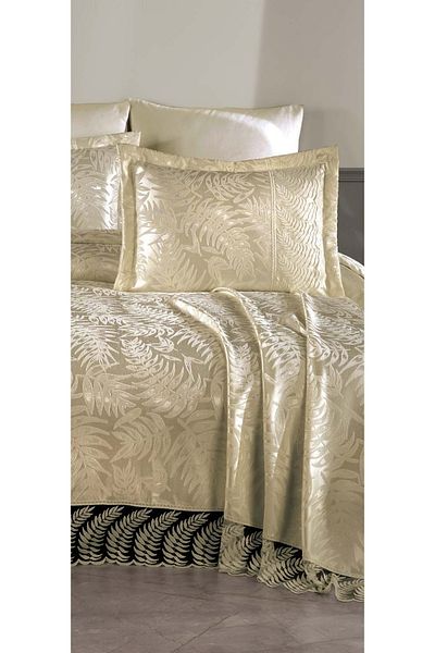 diabella Palm 3 Piece French Lace Chenille Lux Pique Set