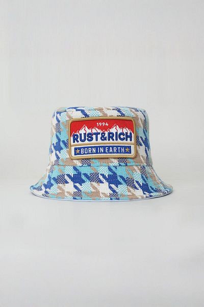 Rust&Rich قبعة زرقاء للنساء والرجال من مجموعة غير تقليدية Born In Earth Bucket