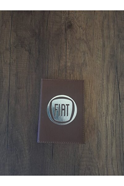 EFE DERİ Fiat Gilded Leather Stitched Car License Case Container Auto License...