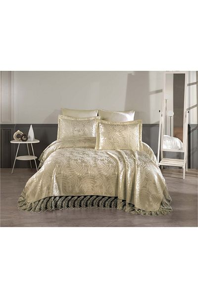 diabella Palm 3 Piece French Lace Chenille Lux Pique Set