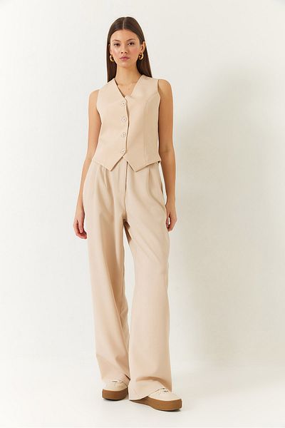 Bianco Lucci Damen-Set mit Palazzo-Hose, Weste und Unterteil 60331 60271041