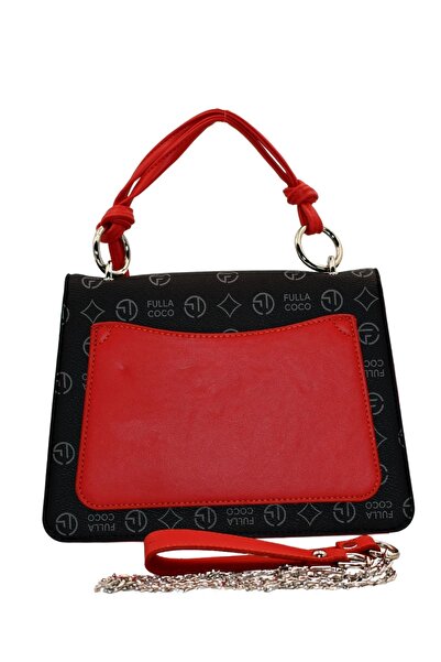 Morpelikan Women's Chain Strap Gusseted Monogram Hand Shoulder Bag