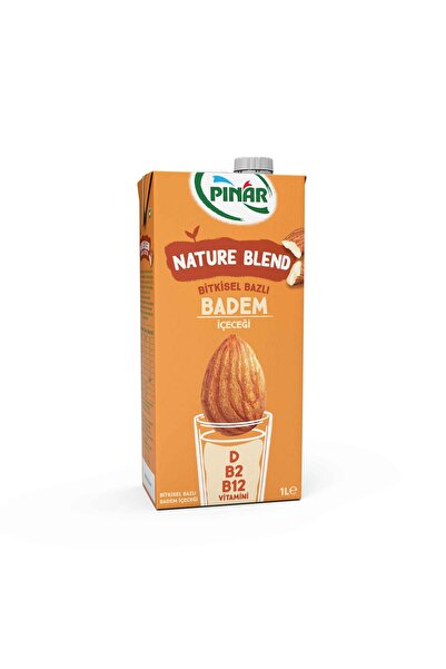 Pınar Nature Blend Bitkisel Bazlı Badem İçeceği 1 L Vegan Laktozsuz x 4 Adet