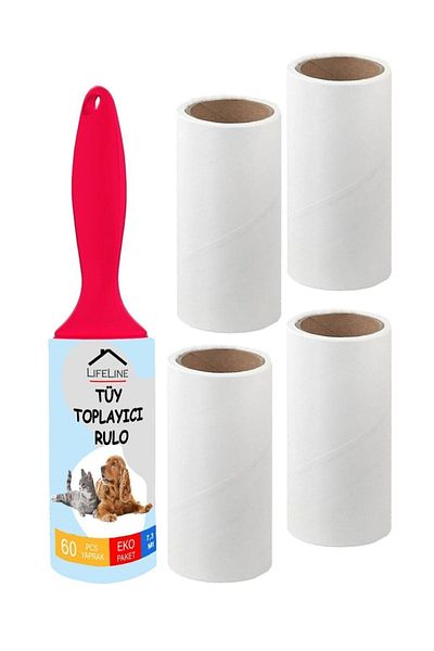 Life Line 4 Pcs Cat and Dog Lint Collector Roll - Replacement Lint Collector Roll