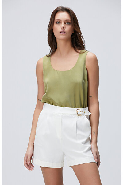 Network Yağ Yeşili Cupro Bluz