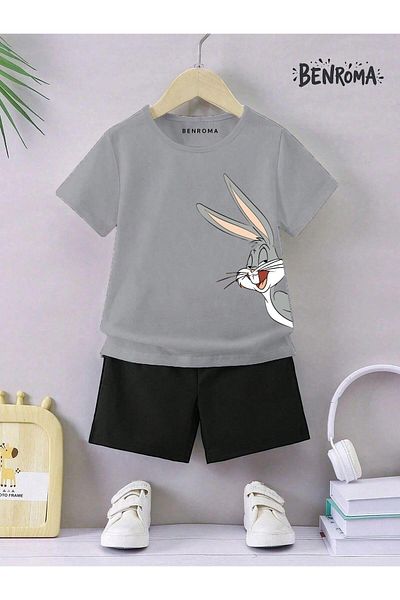 BENROMA Unisex Kids Shorts Set - Character Printed