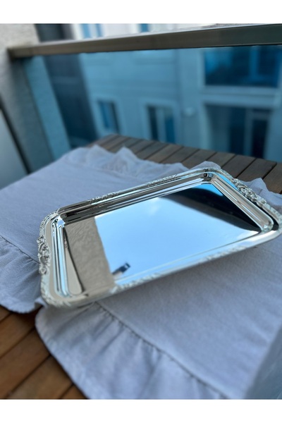 vanilya accessory Pirinç gümüş micron kaplama tepsi adet