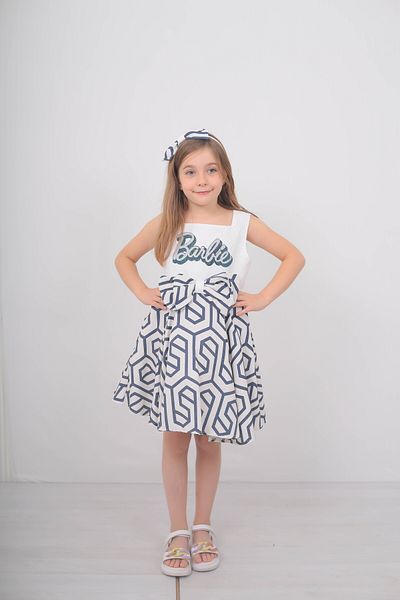 Filizdens Kids Costum Coroana cu dungi pentru ziua de nastere - Rochie speciala pentru fete