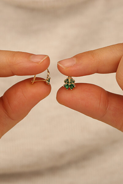 Çgk Çiğdem Gürel Kuyumculuk Yonca Çocuk Altın Küpe