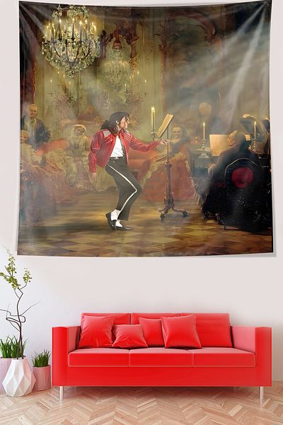 on the clouds Michael Jackson Designed Ανθεκτικό υφασμάτινο κάλυμμα τοίχου και ταπεστήριο χαλιού