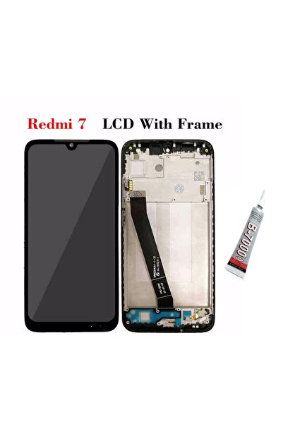 SDT REDMI 7,7A شاشة تعمل باللمس شرائحية (أسود) B7000 GLUE