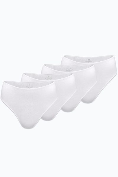 Malabadi Women's White Modal Modal 4L Strings Thong 4m178