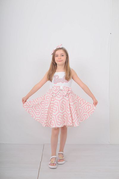 Filizdens Kids Costum Coroana cu dungi pentru ziua de nastere - Rochie speciala pentru fete