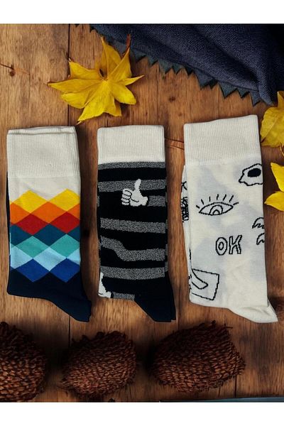The Babylon Socks Patterned Men's Socks 3 Pairs