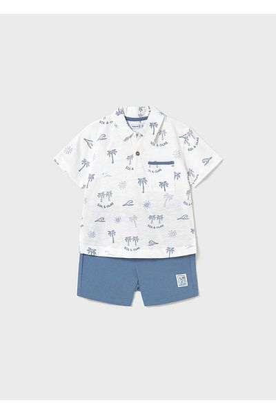 MAYORAL Baby Boy Combed Cotton Shorts Set