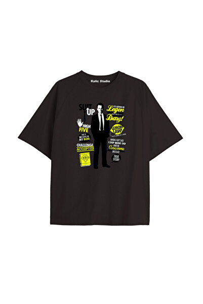 Kalic Studio تي شيرت How I Met Your Mother مقاس كبير كود 75 أسود