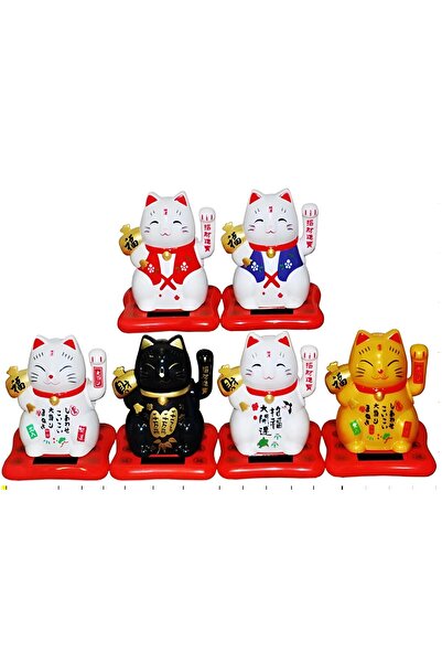 EXENET Güneş Enerjili Şans ve Bereket Kedisi – Maneki Neko Japon Para Getiren...