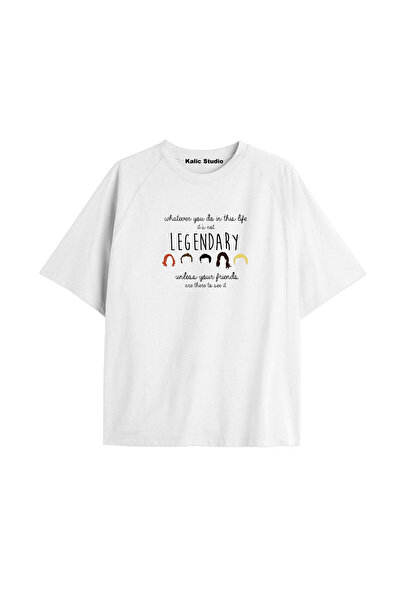 Kalic Studio Cum am cunoscut mama ta Tricou oversize Cod 124 Alb