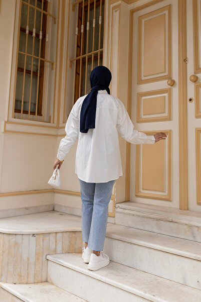 LOCCO Cămașă de damă cu detaliu de frânghie albă