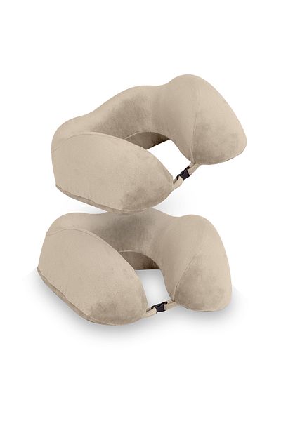 moda home bedding 2 Pieces Visco Orthopedic Travel Pillow - Removable Cover, Luxury Seya