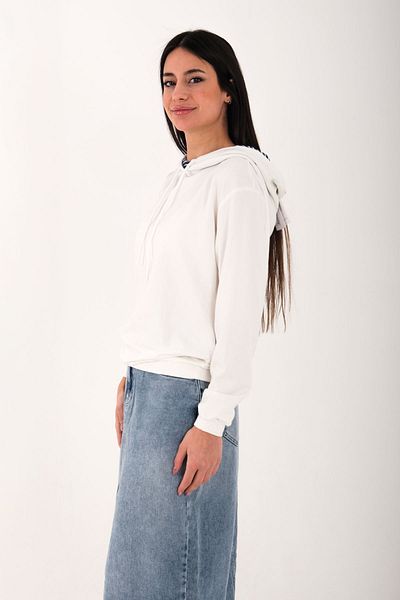 Blues Outlet SWEAT Lycra cu glugă pentru femei - ALB