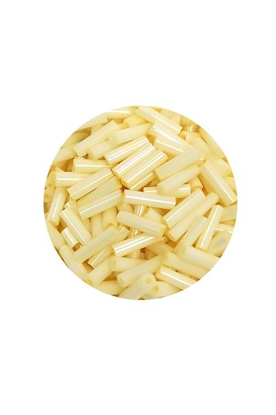 STUMBANNG Long Tube Cut Beads Diameter 2mm Length 10 mm - 20 Grams - Cream - Bnc234