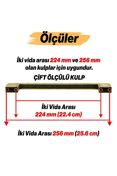 Badem10 Radus Mâner din metal galben antic 224 mm -22,4 cm Mobilier Bucătărie Sertar Dulap Dulap Mâner Mâner
