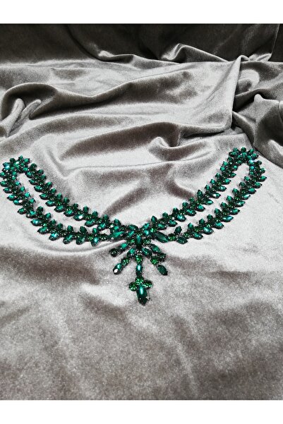 Smyrna Hobi Zümrüt Yeşili Alınlık Kına Saç Aksesuarı, Gelin Tacı